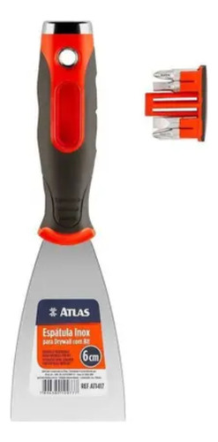 Espátula Inox (atlas) Emborrachada Para Drywall Com Bit