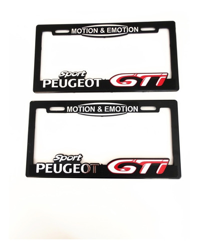 Par Porta Placas Autos Peugeot Gti