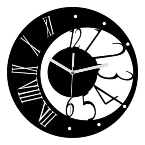 Reloj De Pared Silencioso Para Colgar En La Pared, Negro