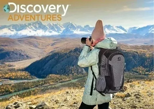 Imagen 7 de 8 de Mochila De Camping Trekking Discovery Adventure 40l C/ Funda Color 21619 Negra