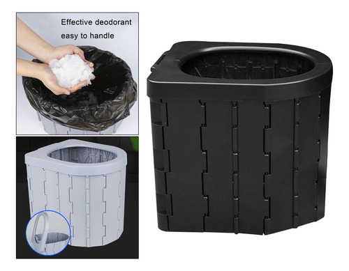 Inodoro Plegable Para Acampar Inodoro Para Exterior Negro