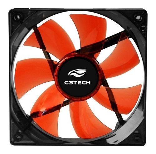 Cooler Silencioso Gabinete Fan 120x120 Led Vermelho Storm