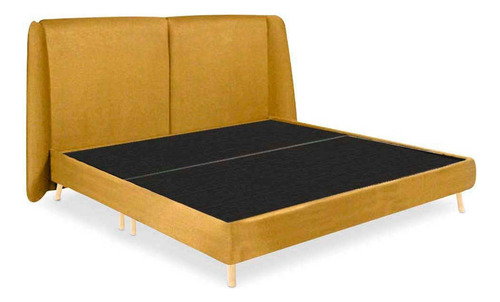 Cama Queen Size Trenton Amarillo Këssa Muebles