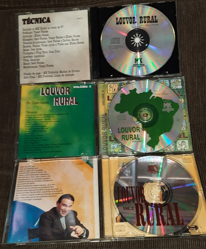 Cd Louvor Rural Por Elizeu Gomes Vol 1 2 E 3 Originais