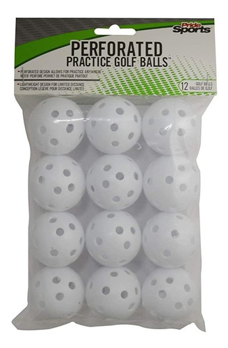 Pridesports Práctica Las Pelotas De Golf, Perforado, 12 Coun