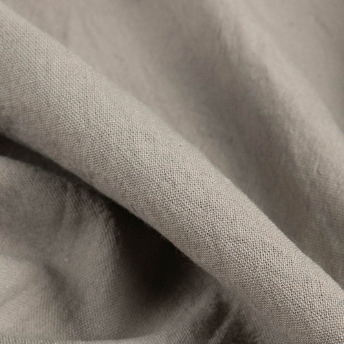 Tela Tusor Liviano Ancho 2.20mts 100% Algodón Lavado X Mt Gris Elefante Liso