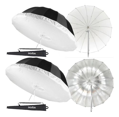 Soft Box Sombrinha Com Capa 105cm Godox Prateada Ou Branca
