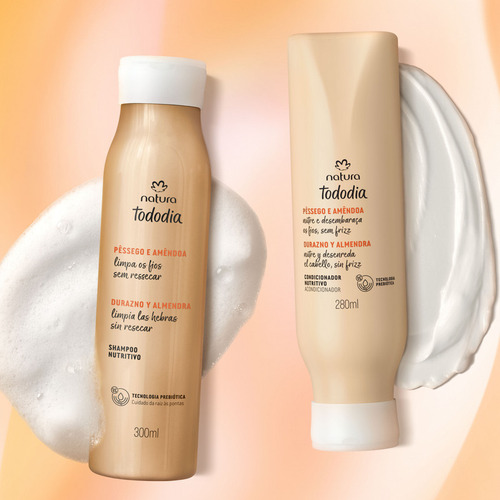 Shampoo Nutritivo Durazno Y Almendra Tododía 300 Ml Natura