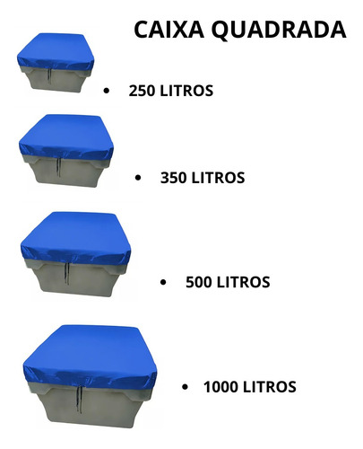 Capa Caixa D'agua Retangular 1000l 1,4x1,8m Sujeira Dengue