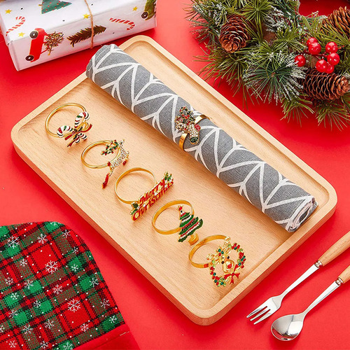 9 Servilleteros Navideños, Anillos Porta Servilletas Para Va