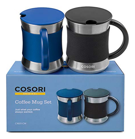 Taza De Caf Cosori, 17 Oz, Acero Inoxidable, Mango Resistent