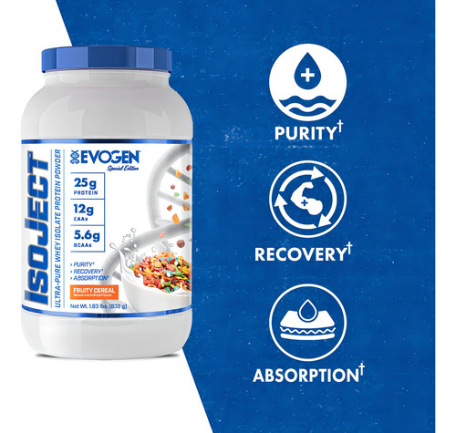Proteína Evogen Isoject 832g Sabor Fruity Cereal Fruity Cereal