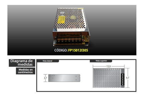 Fuente De Poder 12v/150w/12.5a/ip20/entrada 100-305v