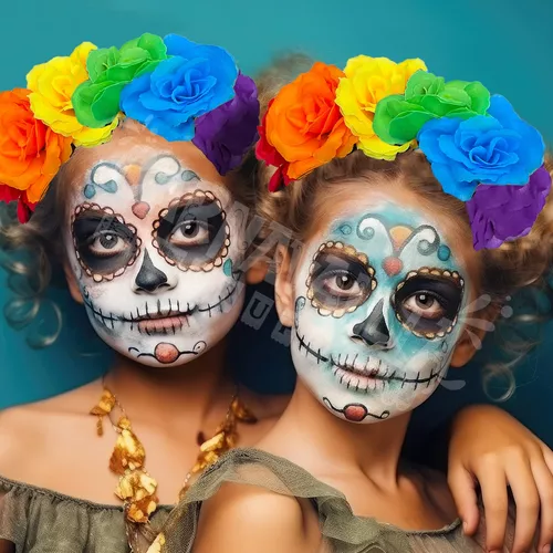 ▷ Diadema Flores Multicolor Catrina - ⭐Miles de Fiestas⭐ - 24 H ✓