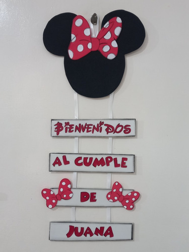 Cartel Bienvenidos Minnie 