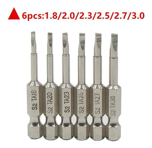 Paquete De 6 Puntas De Destornillador Triangular 1/4 Cabeza