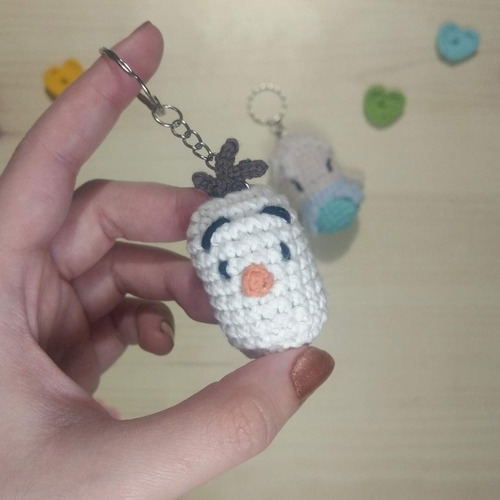 Llavero Olaf- Frozen- Amigurumi Tejido A Crochet