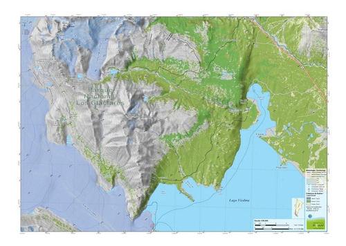 Imagen 2 de 4 de Mapa Topográfico: Fitz Roy - Co. Torre / Lago Viedma