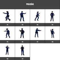 Comprar Figuras Policia  Ho 1\u002F87 Ferromodelismo  X 5 Maqueta Tren 3d