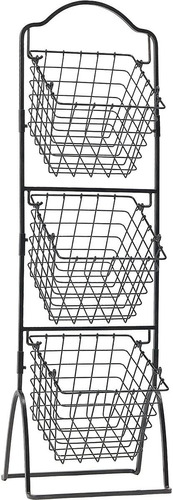 Frutero Estante Organizador Multiusos Metalico 3 Canastillas