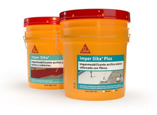 Imagen 1 de 2 de Impermeabilizante Acrílico Imper Sika Plus 18l Blanco