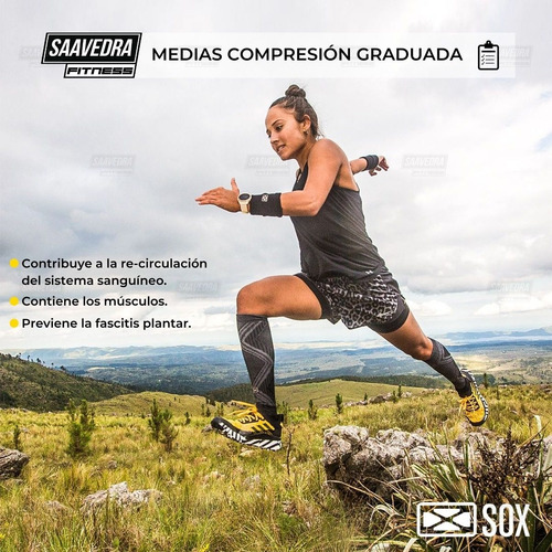 Medias Sox® Compresión Graduada 15-20 Running Fitness, Full