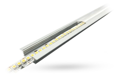Kit Perfil Embutir 5 Metros Aluminio + Fita 240led + Fonte Luz Branco Tensão De Operação 12v 127/220v