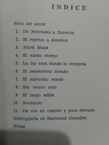 La Vida De Raymond Chandler. F. Macshane. Lp (Usado)