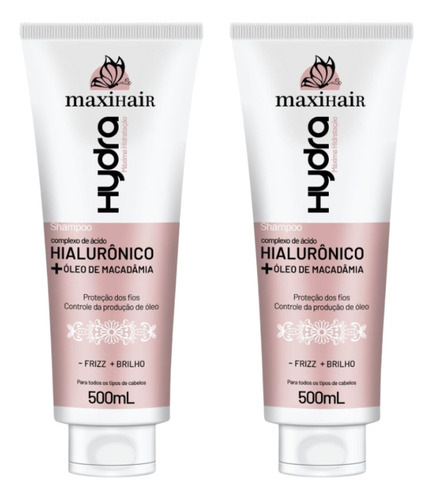  Shampoo Maxihair 500ml Hialuronico+oleo De Macadamia - 2un