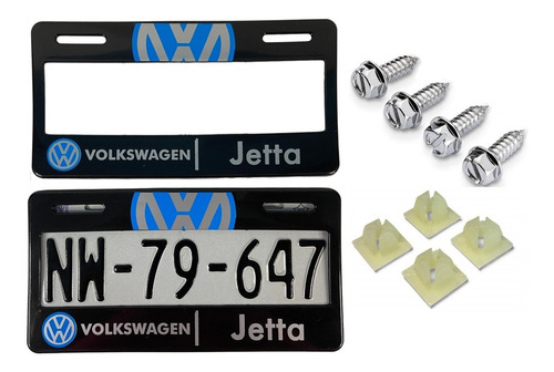 Par De Marcos Portaplacas Volkswagen Jetta Con Tornillos Se