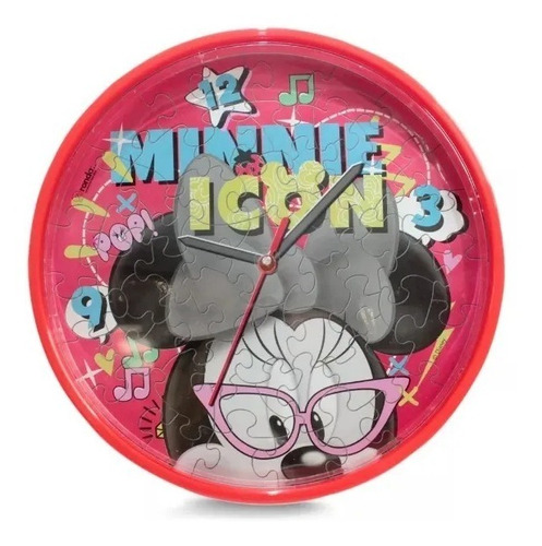 Reloj Rompecabezas Disney Original Ronda Minnie Mouse