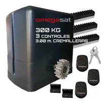 Comprar Motor Portón Corredizo Omegasat 300 Kg. 3 Controles 3m Crem