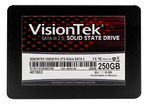 Unidad De Estado Sólido Interna Sata Iii Visiontek 250gb Pro