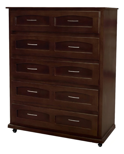 Cajonera Chapala 5 Cajones - Tabaco Color Marrón Oscuro