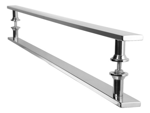 Puxador Barra Chata Inox Para Porta De Madeira Vidro 80 Cm