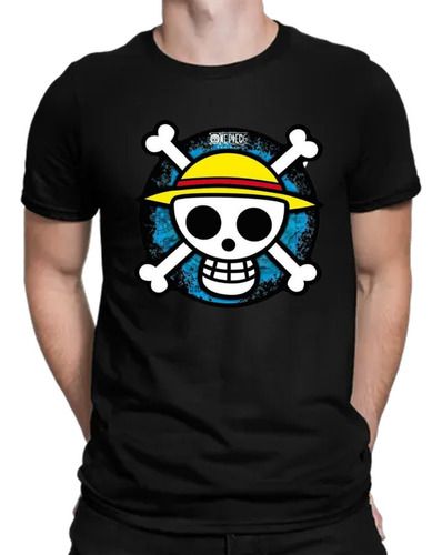 Camiseta  One Piece Brook Calavera Hombre Algodón M1