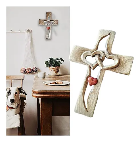 Family Cross Wall Decor Hanging Living Room Decor 2 Pcs