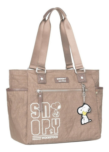 Bolsa Snoopy Grande Sp2383 Casual Esportiva Feminina Nylon