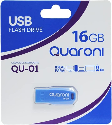Memoria Quaroni 16gb Usb Plastica Usb 2.0 Azul