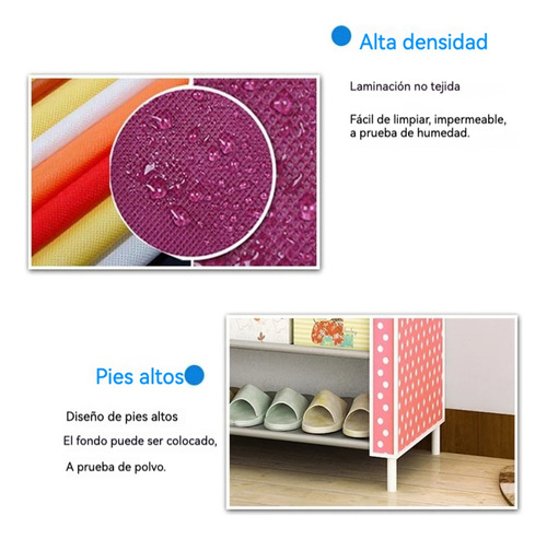 Estante Para Zapatos & Botas 4 Pisos Con Cortina Ct