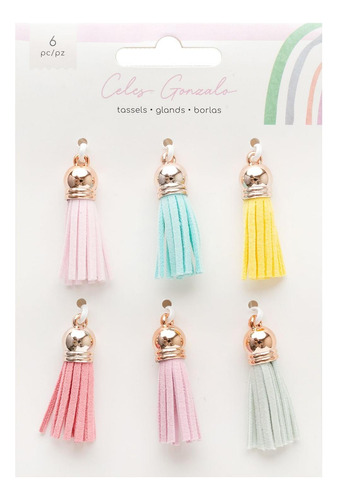 6 Borlas Charms Tassel Dijes Rainbow Ave Celes Gonzalo Scrap