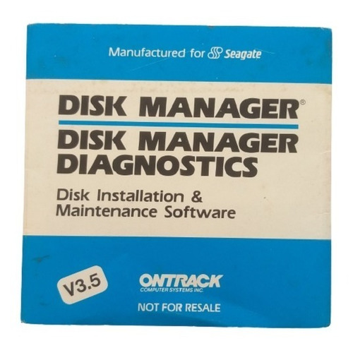 Disquete 5 1/4 Disk Manager Seagate Antigo Dos Colecionador (Usado)