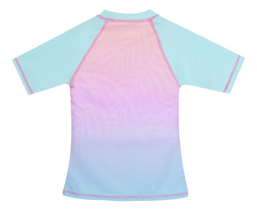 Niña Polera Uv+50 M/corta Beach Happy Verde