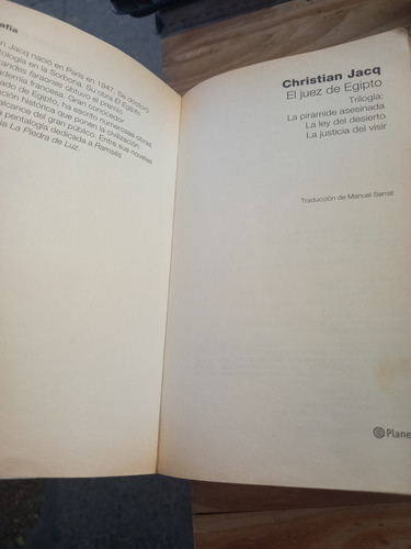 Trilogía El Juez De Egipto Christian Jacq (Usado)