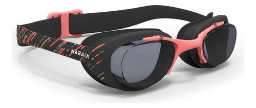 Gafas de natación Nabaiji con estampado Xbase, tamaño grande, color rosa, talla G