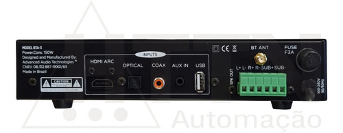 Amplificador Bluetooth Aat Bta-3 Para Som Ambiente