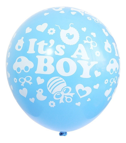 Globos Baby Shower Celeste 6 Unidades It´s A Boy Glam