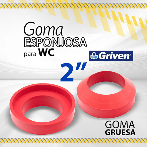 Goma Esponjosa Para Wc Gruesa 2 Griven Roja / 10369