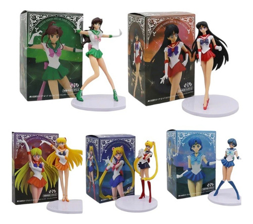 Sailor Moon Mars Venus Mercury Colección 5 Figuras En Bolsa