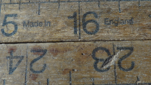 Regla Madera Rabone N° 7 ,herramientas Antiguas. (Usado)